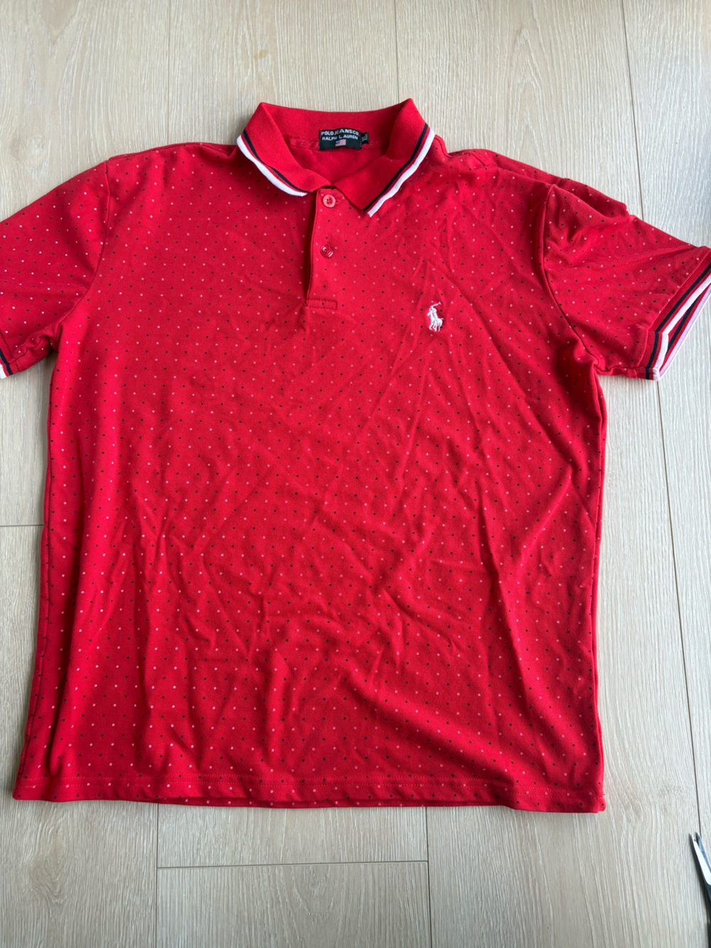Ralph Lauren Red Polo with White Logo